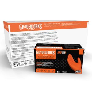 PowerClean - Gloveworks HD Orange Nitrile PF Ind Gloves